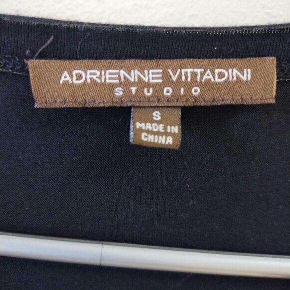 Solid black Adrienne Vittadini top - size small - Picture 2 of 5